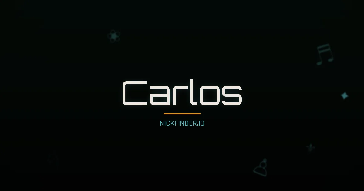 Carlos name meaning Alegre — Spanish / Portuguese origin | NickFinder.io