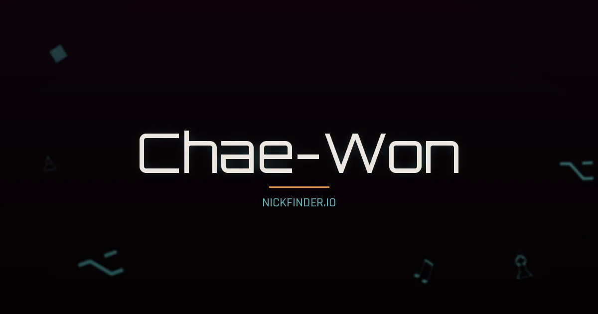 Chae-Won name meaning Colorful, source — Korean origin | NickFinder.io