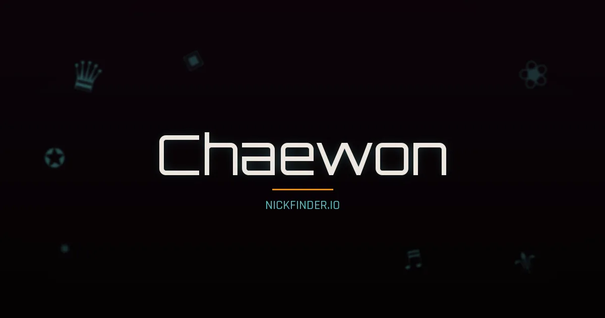 Chaewon name meaning Wise spirit — Korean origin | NickFinder.io