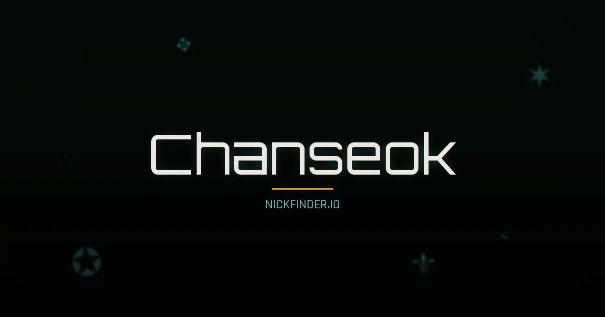 Chanseok name meaning Wise spirit — Korean origin | NickFinder.io