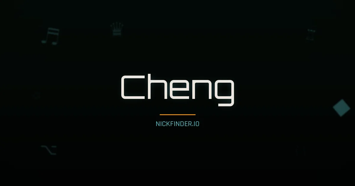 Cheng name meaning Pure jade — Chinese origin | NickFinder.io