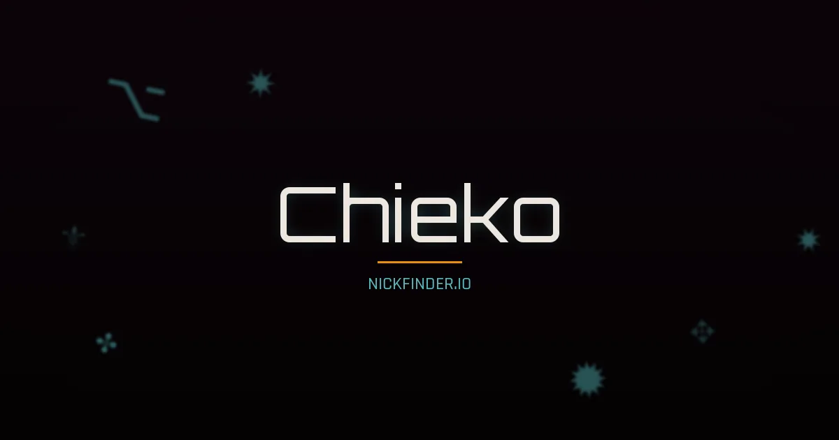 Chieko name meaning Swift river — Japanese origin | NickFinder.io