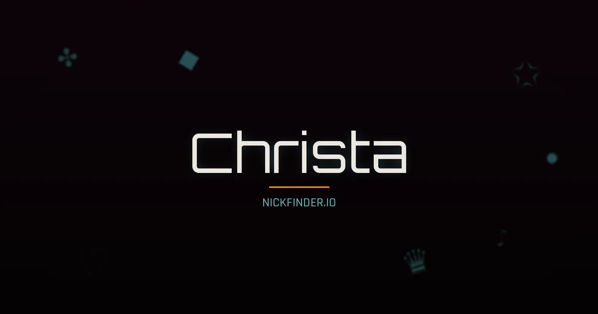Christa name meaning Blessed — German origin | NickFinder.io