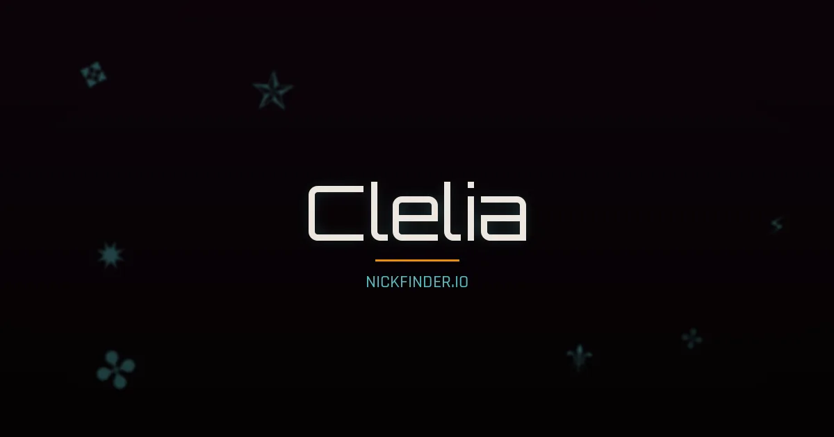 Clelia name meaning Joyful — Italian origin | NickFinder.io