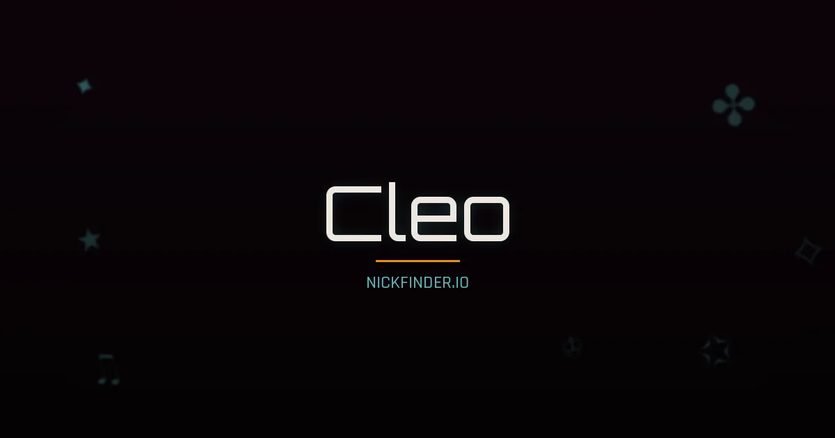 Cleo name meaning Joyful — English origin | NickFinder.io