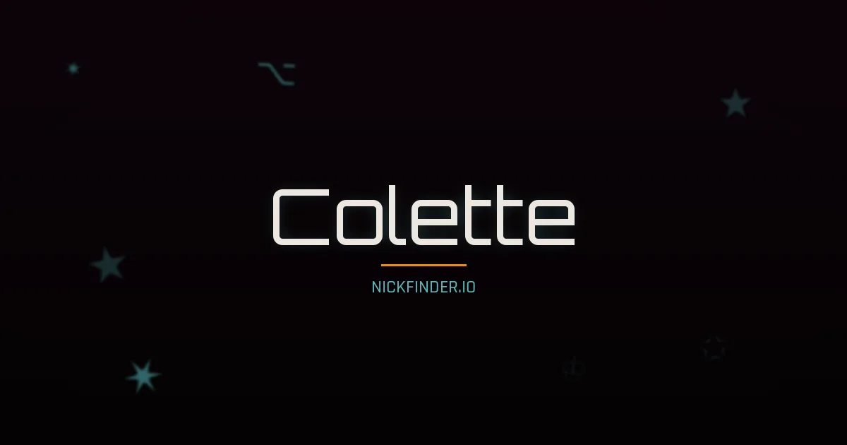 Colette name meaning Fort — French origin | NickFinder.io