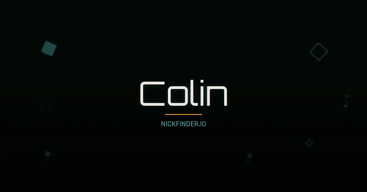Colin name meaning Free spirit — English origin | NickFinder.io