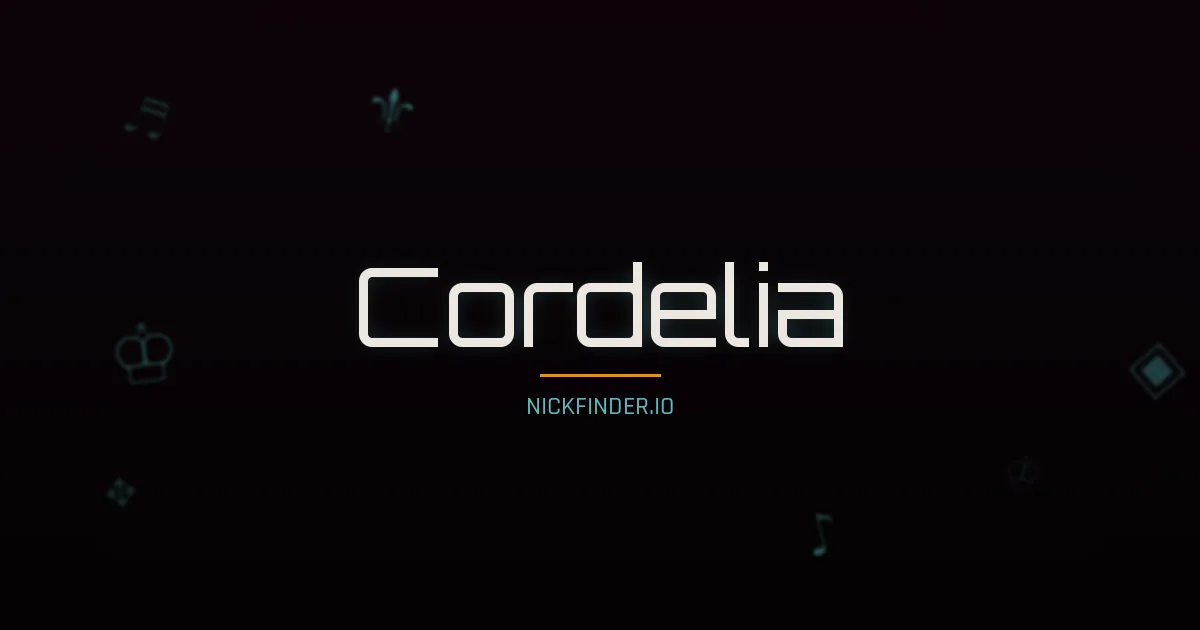 Cordelia name meaning Peaceful — English origin | NickFinder.io