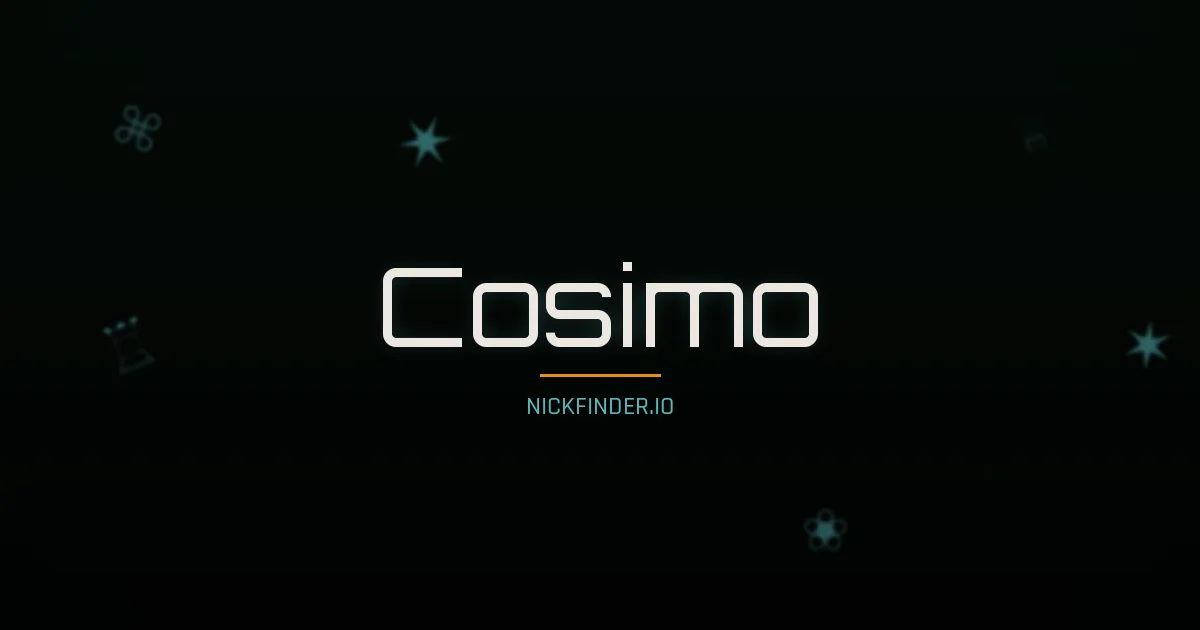 Cosimo name meaning Gracious — Italian origin | NickFinder.io
