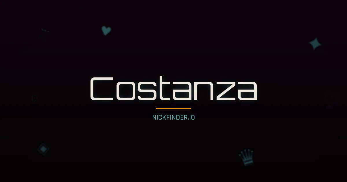 Costanza name meaning Gracious — Italian origin | NickFinder.io