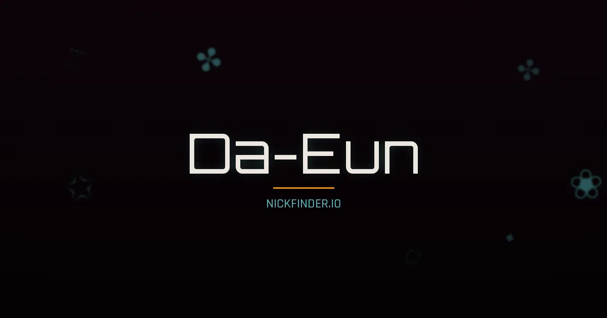 Da-Eun name meaning Many, grace — Korean origin | NickFinder.io