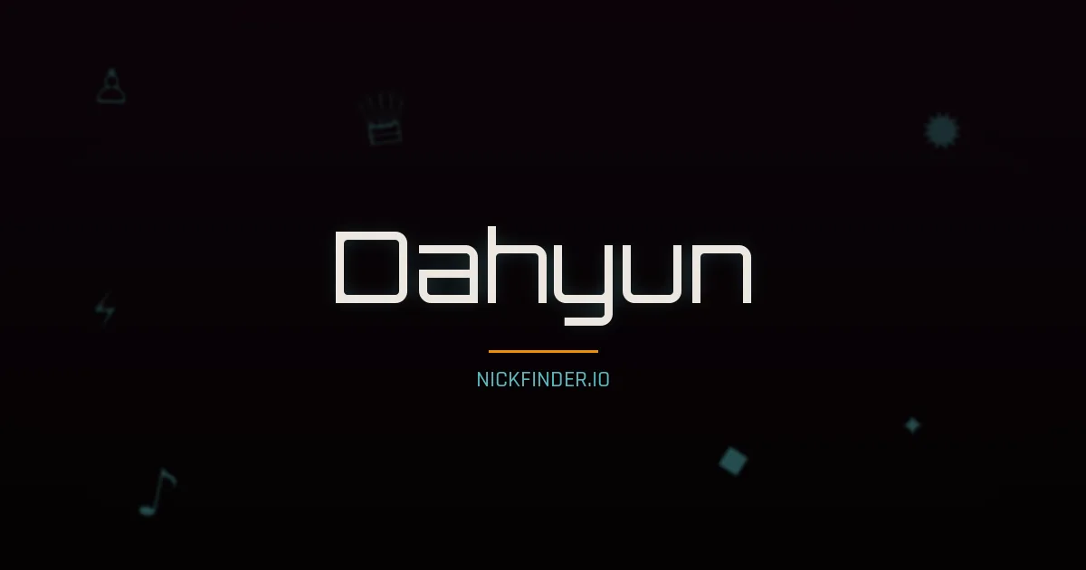 Dahyun name meaning Gracious one — Korean origin | NickFinder.io
