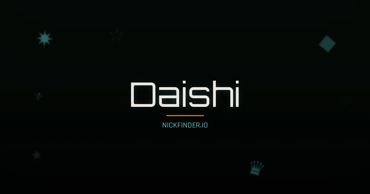 Daishi name meaning Sky dancer — Japanese origin | NickFinder.io