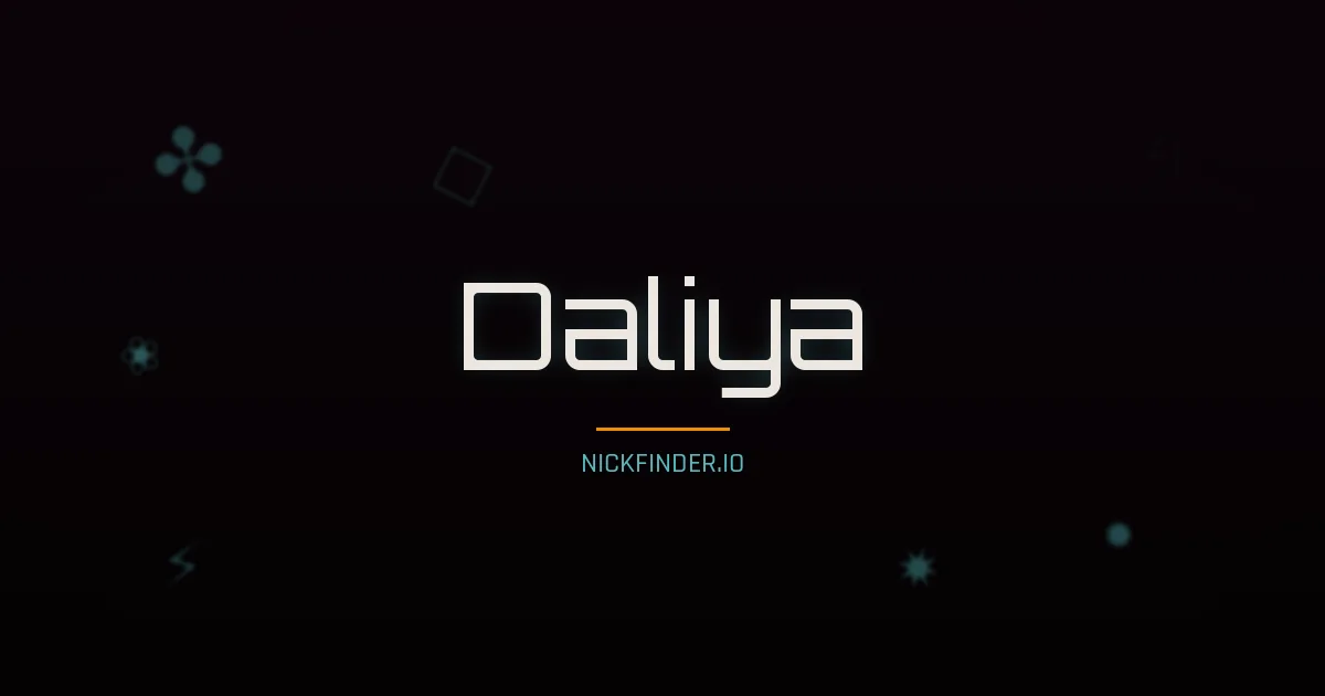 Daliya name meaning Blessed — Arabic origin | NickFinder.io