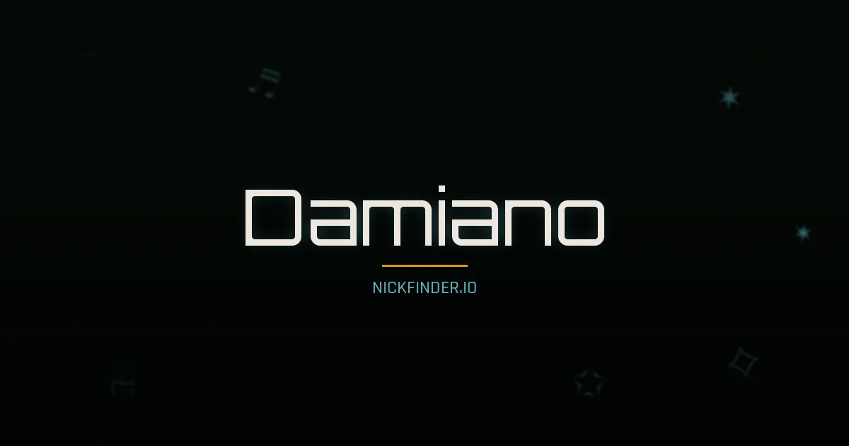 Damiano name meaning Bright star — Italian origin | NickFinder.io