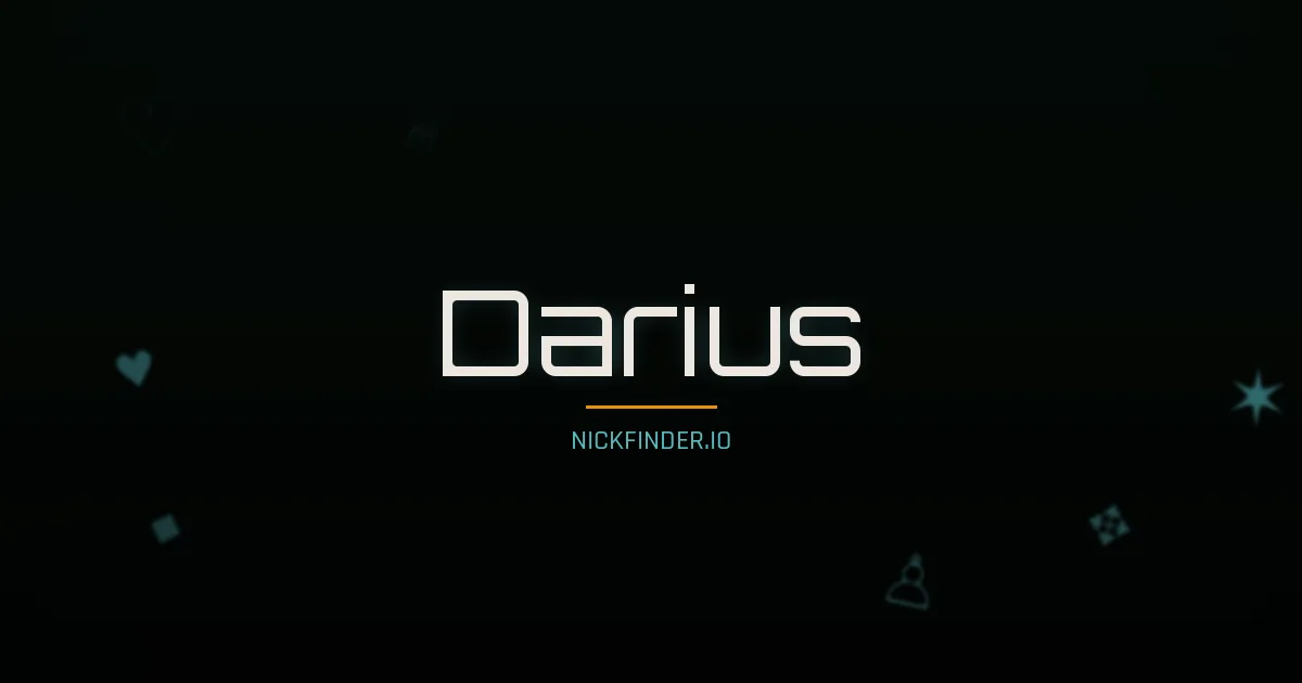 Darius name meaning Brave warrior — English origin | NickFinder.io
