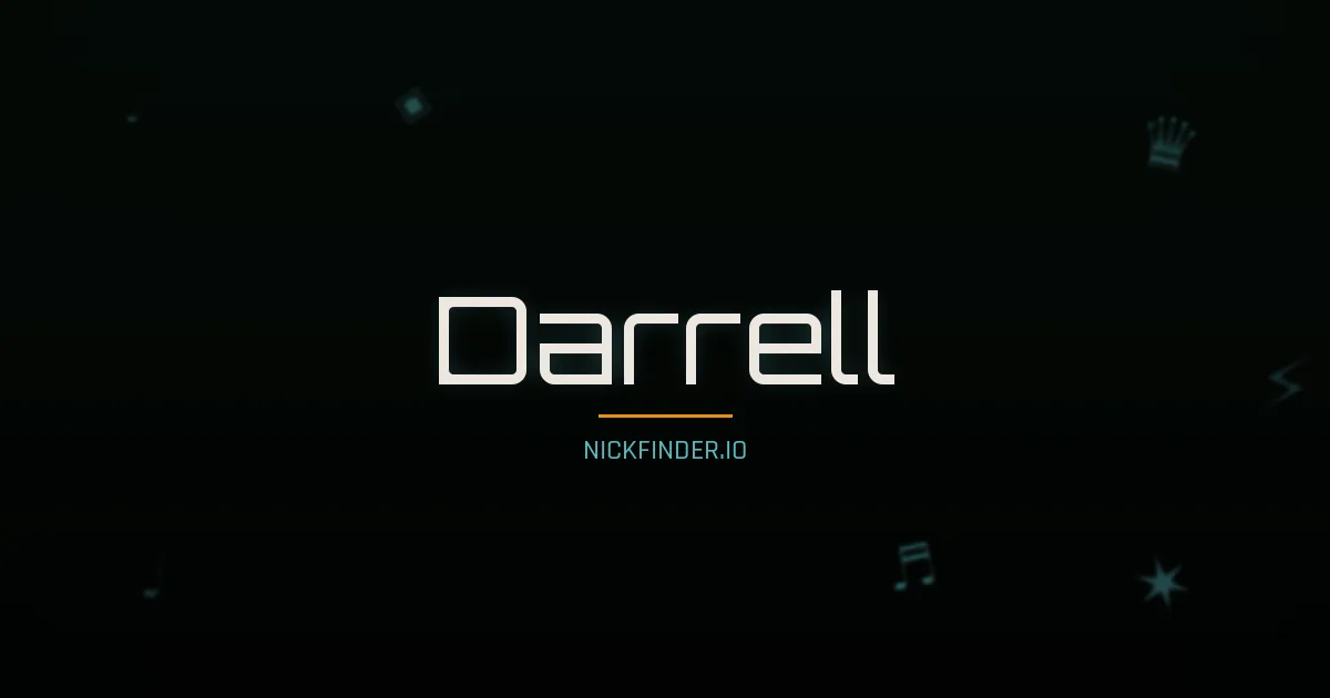 Darrell name meaning Peaceful — English origin | NickFinder.io