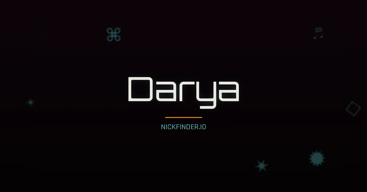 Darya name meaning Faithful — Russian origin | NickFinder.io