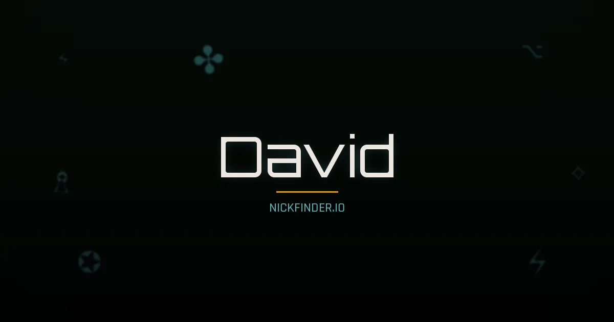 David name meaning Gracious — German / English / Spanish / French / Portuguese origin | NickFinder.io