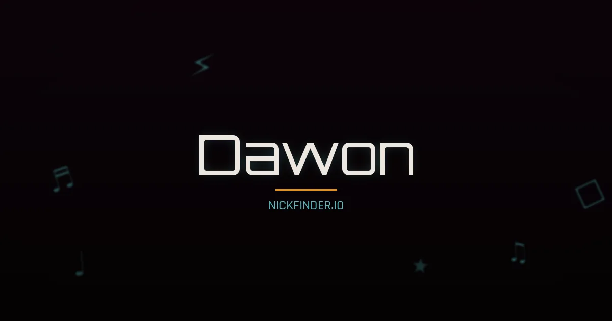 Dawon name meaning Gentle heart — Korean origin | NickFinder.io