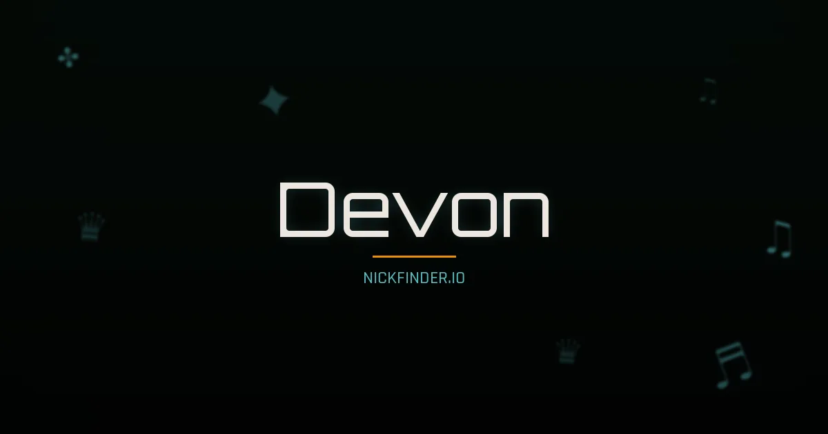 Devon name meaning Beloved — English origin | NickFinder.io