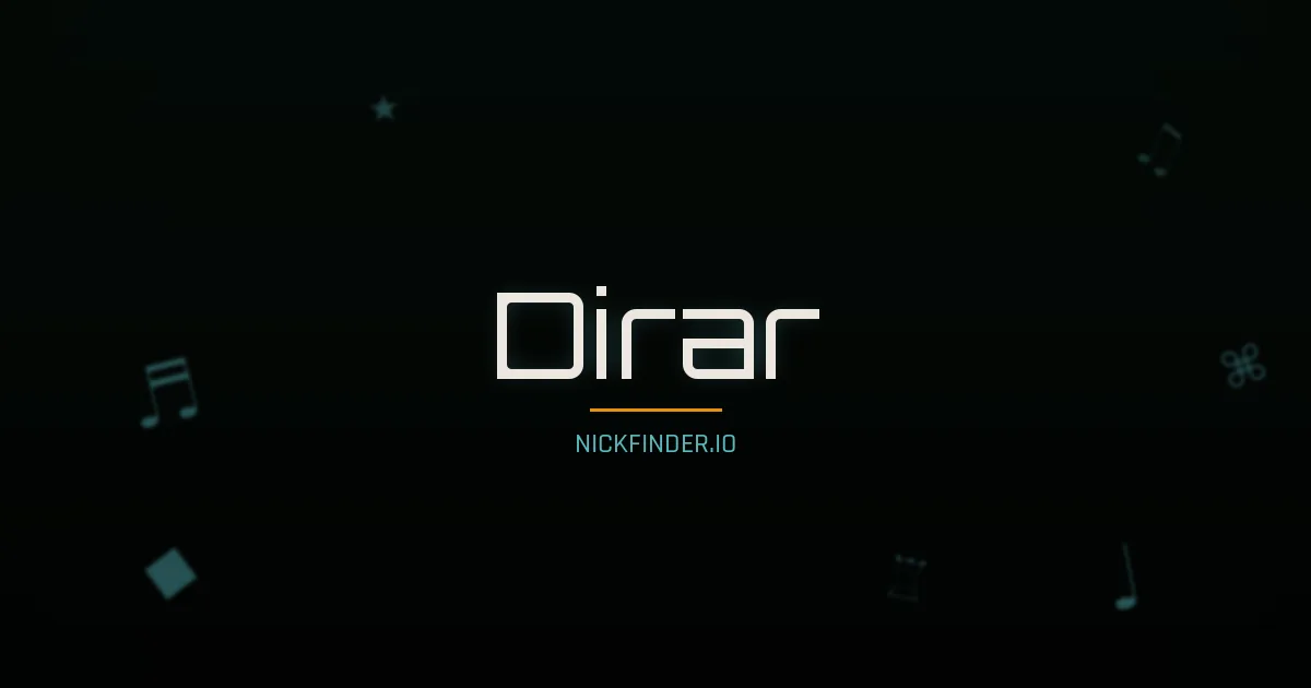 Dirar name meaning Divine — Arabic origin | NickFinder.io
