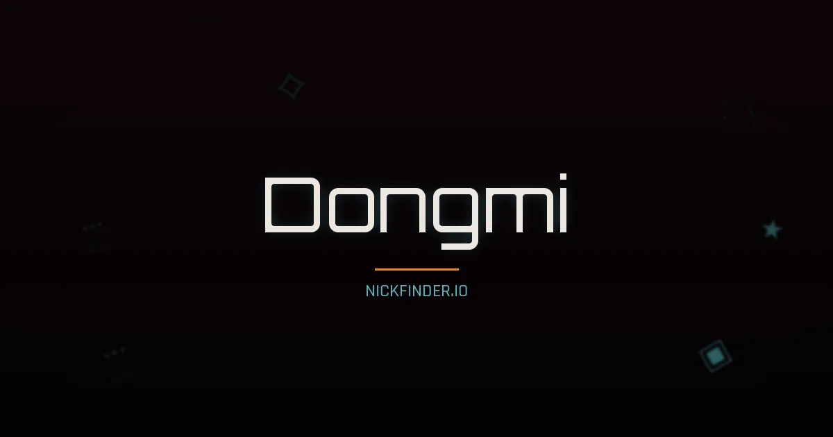 Dongmi name meaning Harmonious — Korean origin | NickFinder.io