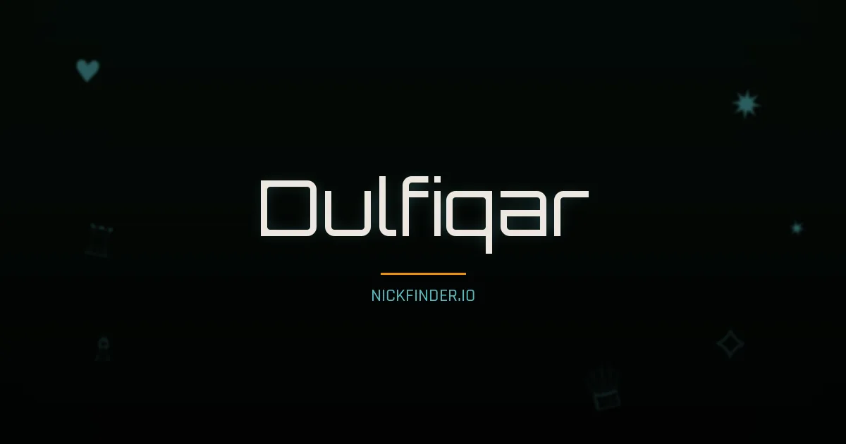 Dulfiqar name meaning Exalted — Arabic origin | NickFinder.io