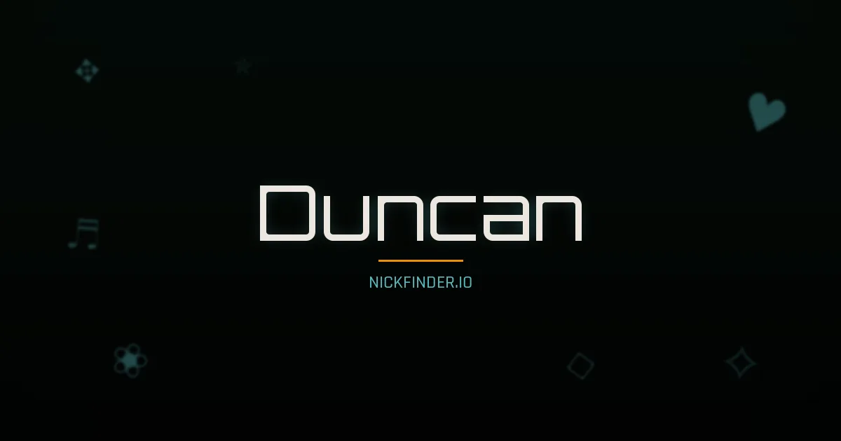 Duncan name meaning Peaceful — English origin | NickFinder.io