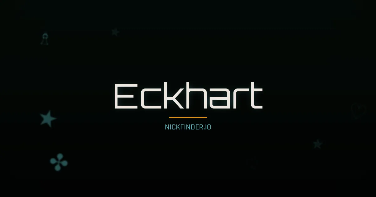 Eckhart name meaning Sword's edge, brave — German origin | NickFinder.io