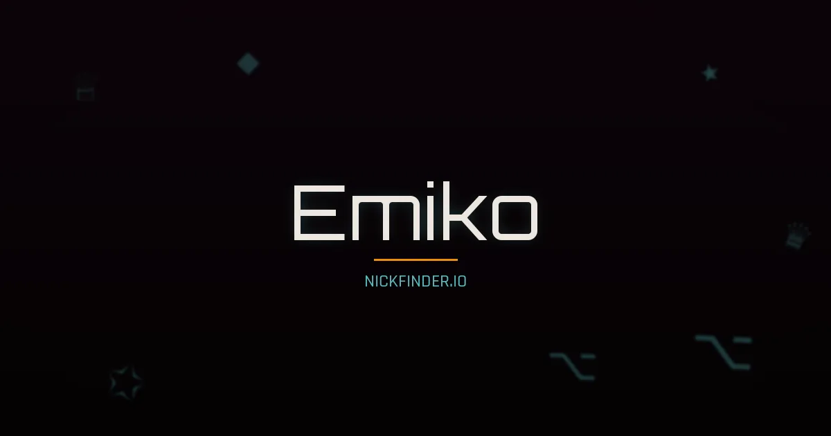 Emiko name meaning Moonlit path — Japanese origin | NickFinder.io