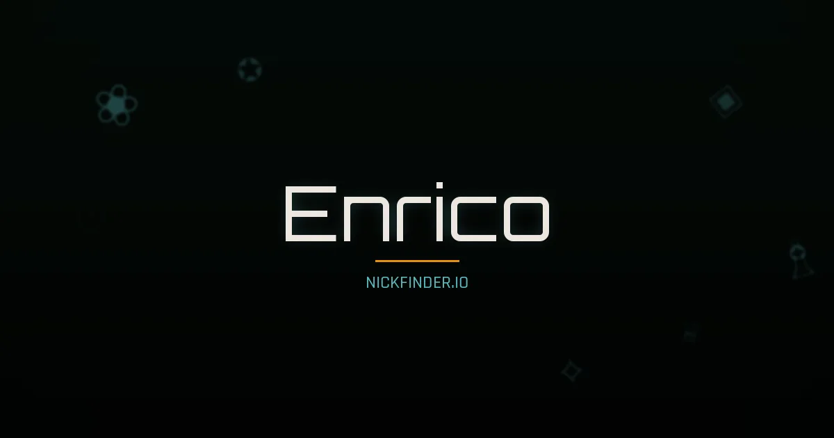 Enrico name meaning Gracious — Italian origin | NickFinder.io