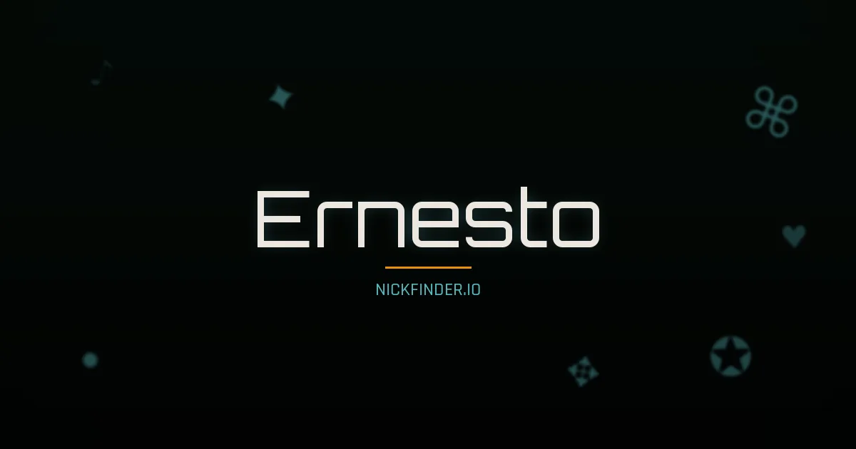 Ernesto name meaning Alegre — Spanish / Portuguese origin | NickFinder.io
