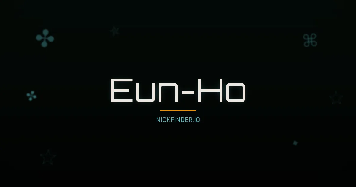 Eun-Ho name meaning Grace, lake — Korean origin | NickFinder.io
