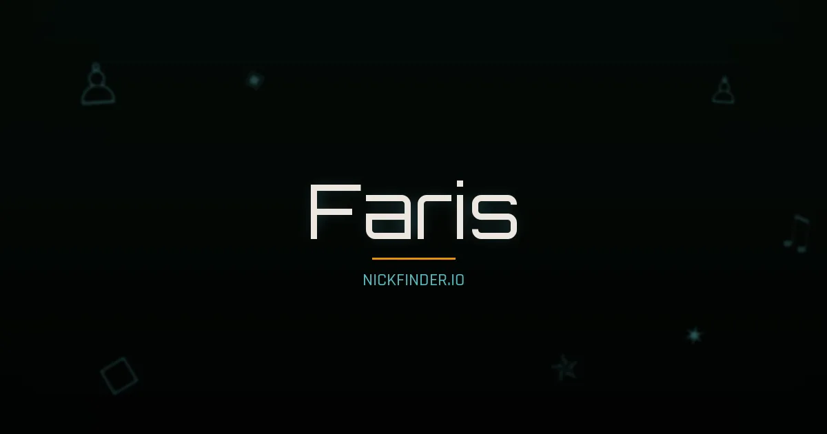 Faris name meaning Exalted — Arabic origin | NickFinder.io