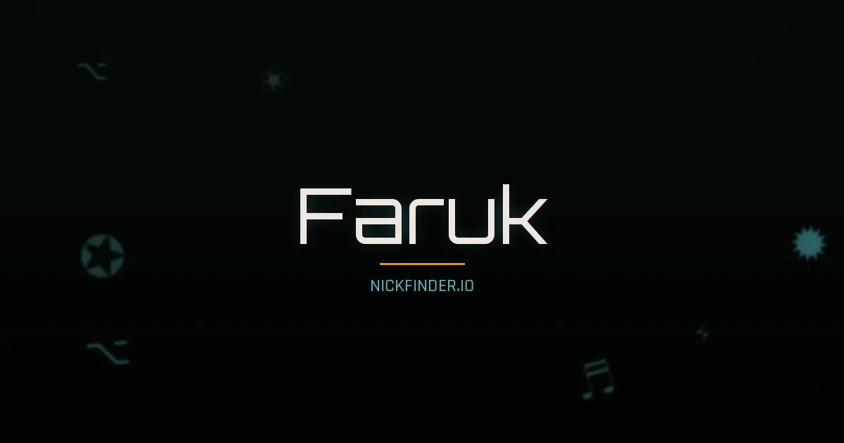 Faruk name meaning One who distinguishes truth from falsehood — Turkish origin | NickFinder.io