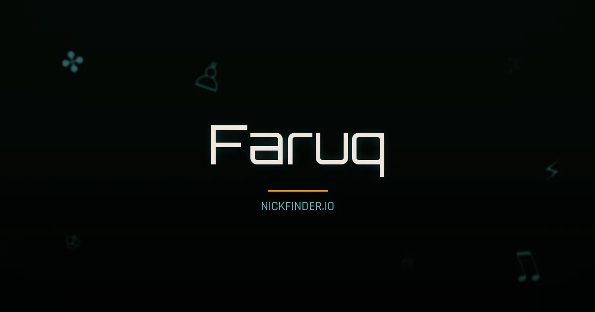 Faruq name meaning Generous — Arabic origin | NickFinder.io
