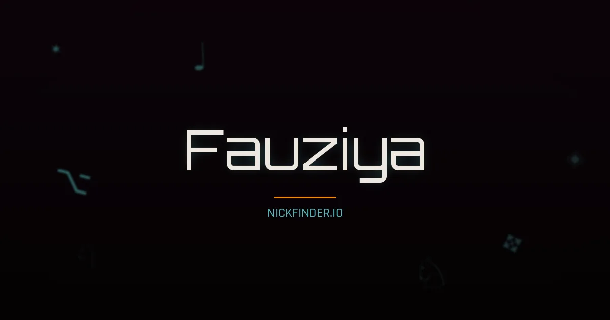 Fauziya name meaning Blessed — Arabic origin | NickFinder.io