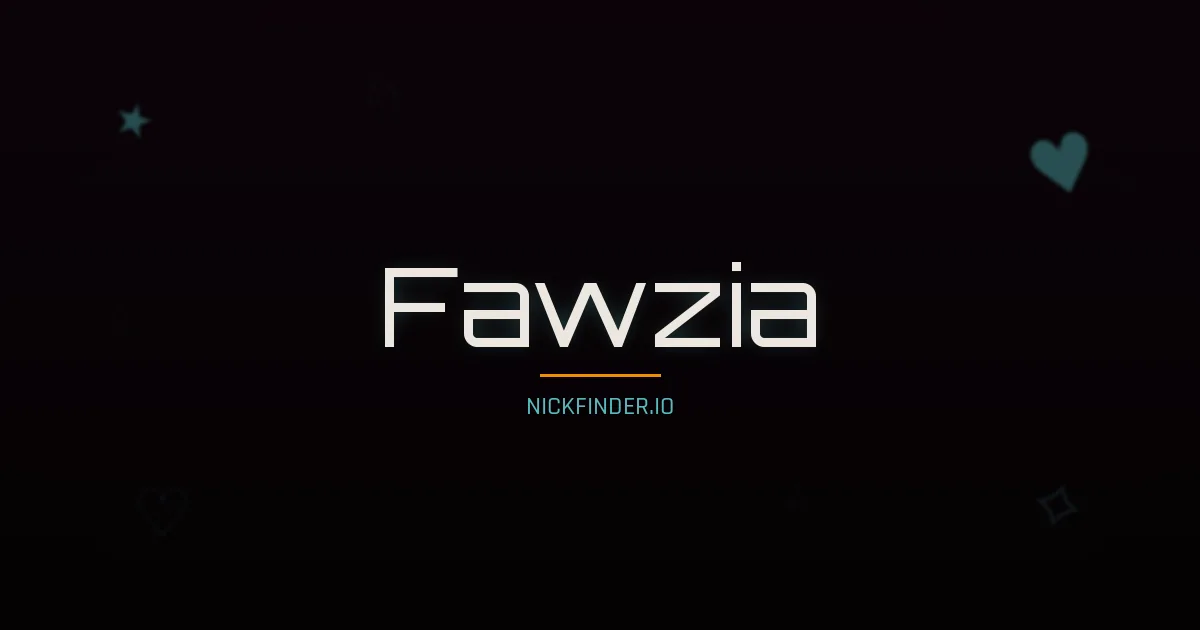 Fawzia name meaning Blessed — Arabic origin | NickFinder.io