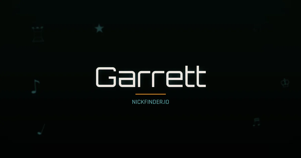 Garrett name meaning Free spirit — English origin | NickFinder.io