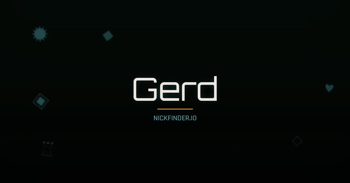 Gerd name meaning Bright fame — German origin | NickFinder.io