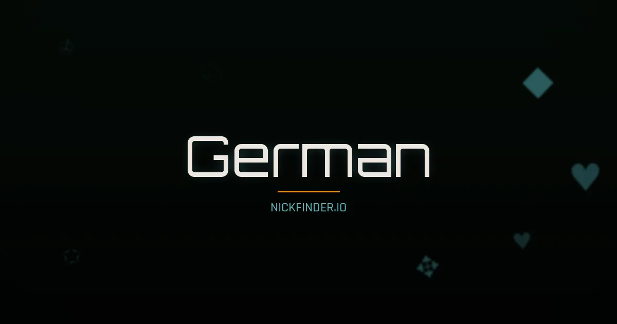 German name meaning Alegre — Spanish origin | NickFinder.io