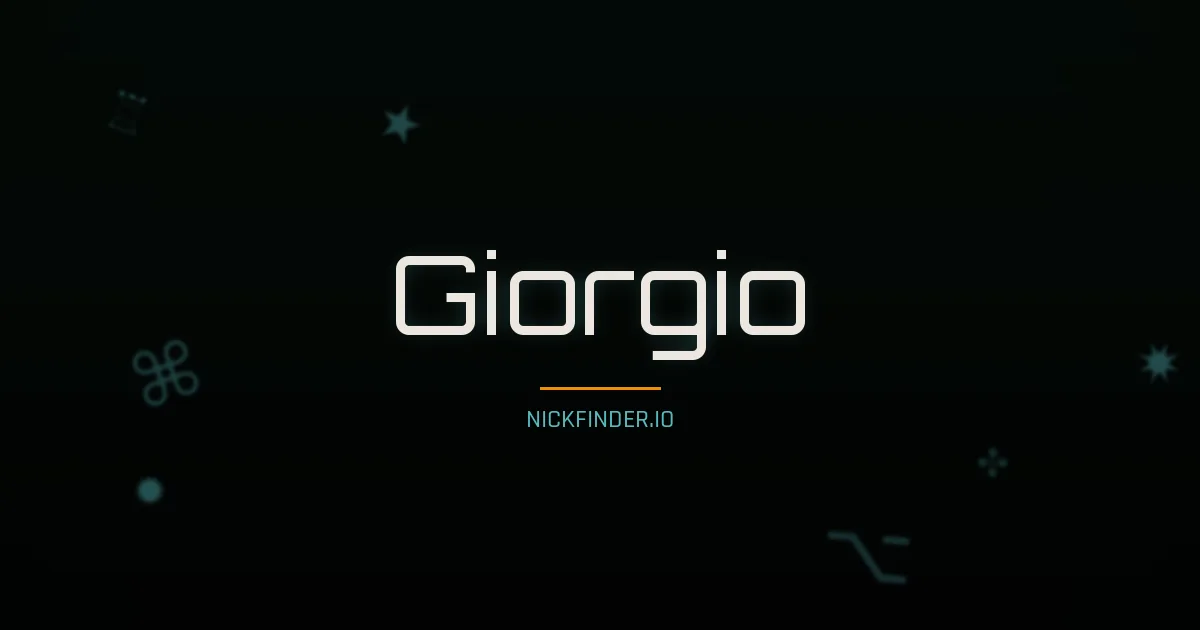 Giorgio name meaning Brave heart — Italian origin | NickFinder.io