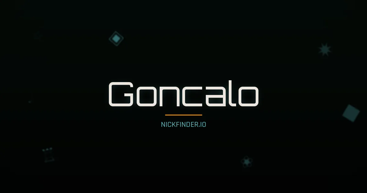 Goncalo name meaning Joyful — Portuguese origin | NickFinder.io