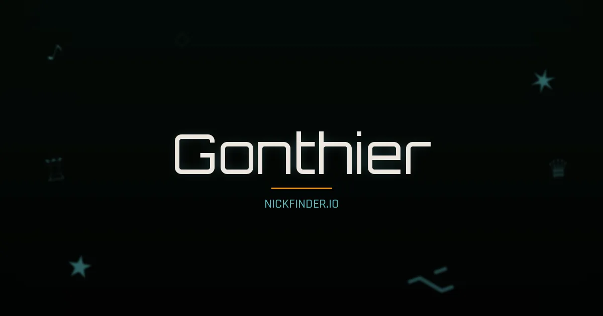 Gonthier name meaning Sage — French origin | NickFinder.io