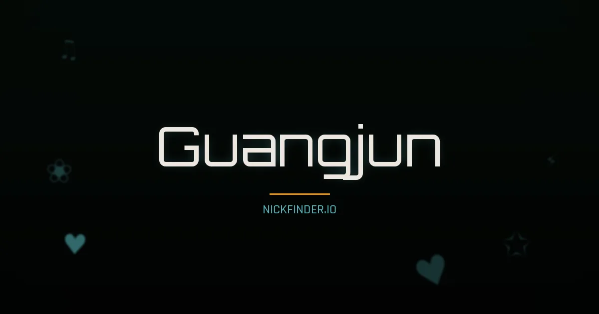Guangjun name meaning Swift wind — Chinese origin | NickFinder.io