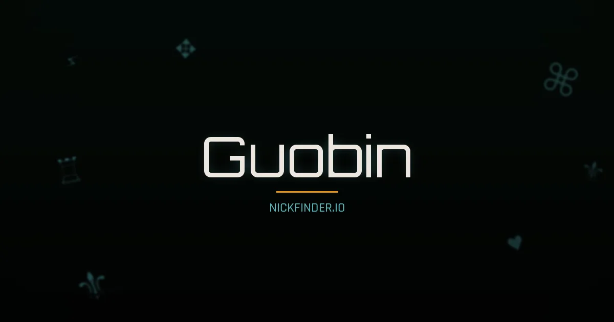 Guobin name meaning Wise virtue — Chinese origin | NickFinder.io