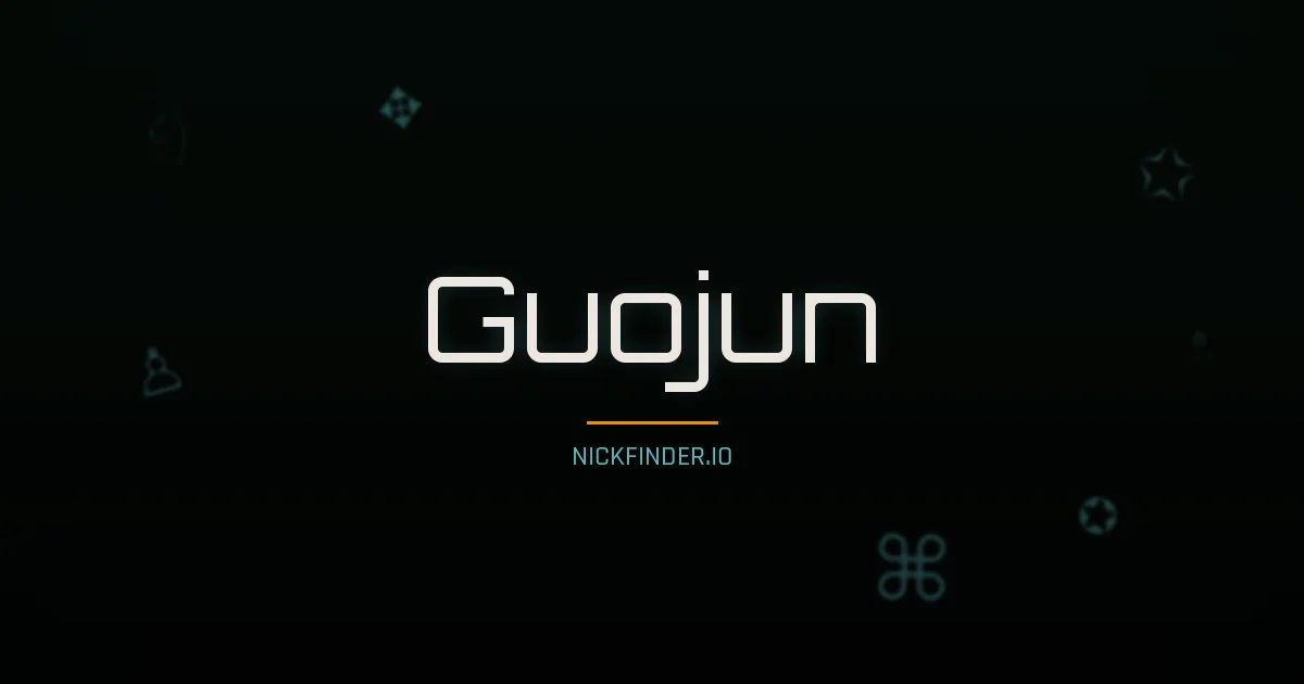 Guojun name meaning Wise virtue — Chinese origin | NickFinder.io