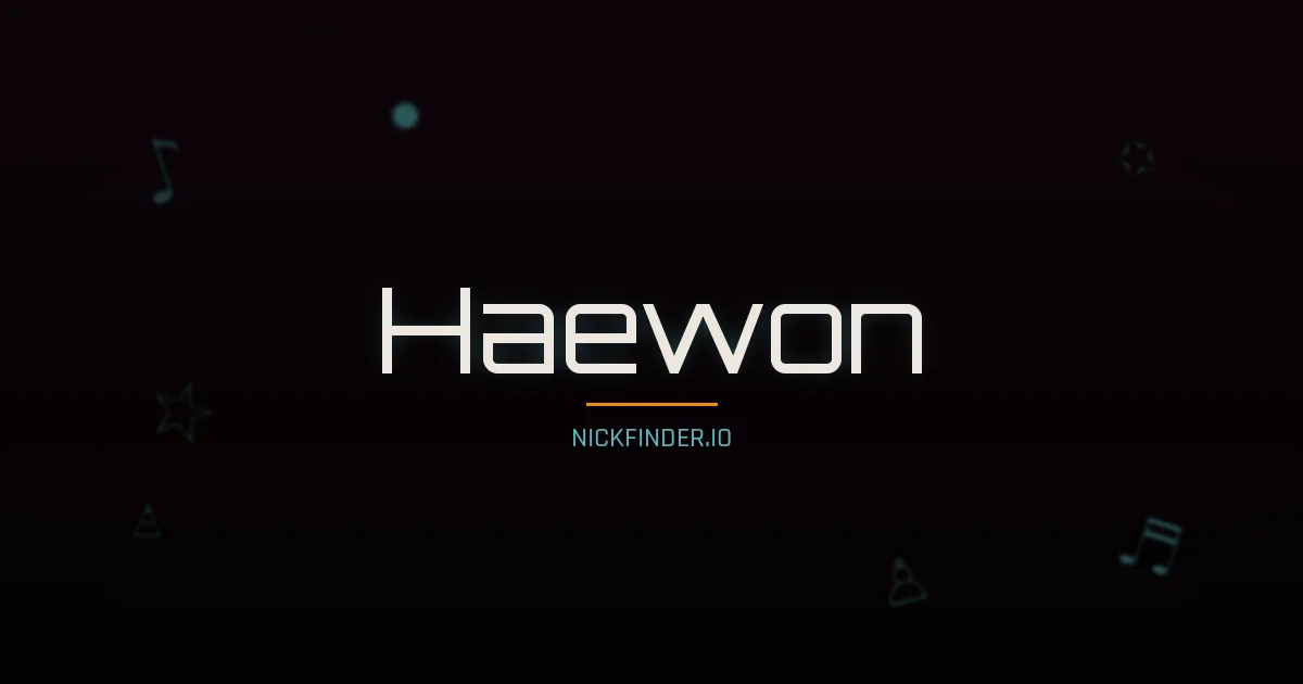 Haewon name meaning Bright virtue — Korean origin | NickFinder.io