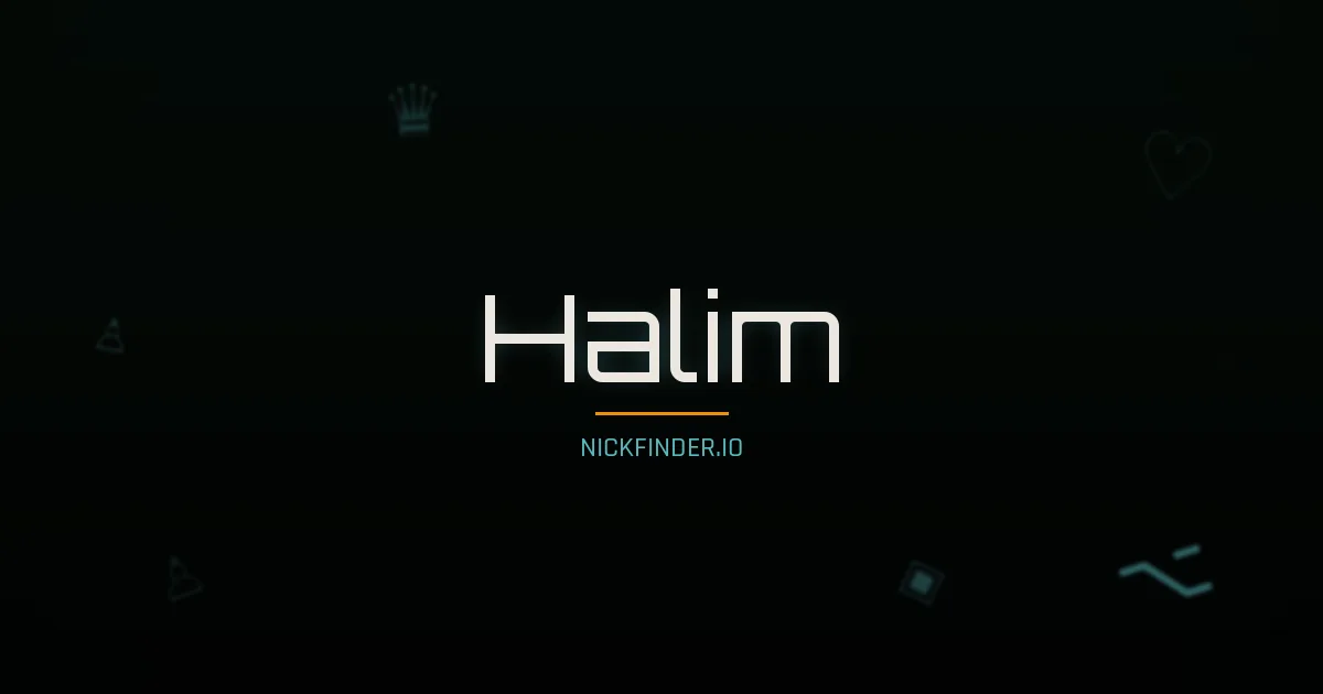 Halim name meaning Divine — Arabic origin | NickFinder.io